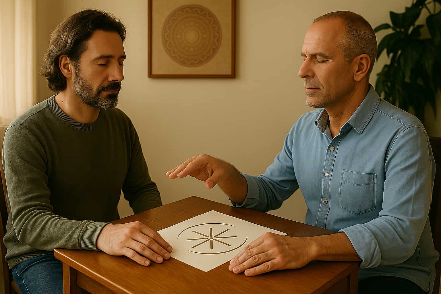 Jean et Jérôme expérimentant l’Éclat Initial pour explorer les états modifiés de conscience